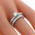 14k white gold engagement ring and wedding band set 2