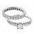 14k white gold engagement ring and wedding band set 3