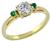0.45ct diamond emerald gold engagement ring photo 1 