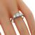 18k white  gold  3 stone diamond ring  2