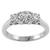 18k white  gold  3 stone diamond ring 3