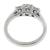 18k white  gold  3 stone diamond ring 4