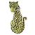 18k yellow gold enamel leopard diamond and emerald  pin 3