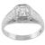 diamond 14k white gold men's ring 3