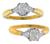 14k yellow and white gold  diamond engagement ring 3