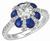 0.83ct diamond 1.50ct sapphire engagement ring photo 1