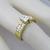 18k yellow and white  gold diamond engagement ring 2