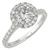 0.96ct diamond platinum engagement ring 3/4 view photo