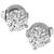 1.03cttw Round Cut Diamond 14k White Gold Studs Earrings