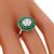 diamond emerald platinum engagement ring 2