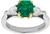 1.45ct emerald 0.60ct diamond platinum gold ring pic 1