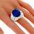 sapphire diamond 14k white gold ring cocktail  2