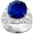 sapphire diamond 14k white gold ring cocktail  3