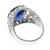 sapphire diamond 14k white gold ring cocktail  4