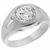 diamond 14k white gold gypsy ring  1