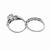diamond 14k white gold engagement ring and wedding band set 3