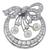 diamond pearl 14k white gold pin  2
