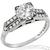 Estate 0.70ct Diamond Platinum Engagement & Wedding Band Set 
