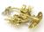 vintage diamond multi precious colored stone 18k gold basket pin back view photo