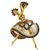 diamond, ruby & sapphire 18k Yellow gold ballerina pin/ pendant 3