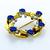 1950s Vintage 4.50ct Round Cut Sapphire 0.25ct Round Cut Diamond 14k Yellow & White Gold Pin