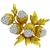 1960s 1.00ct Round Cut Diamond 18k Yellow & White Gold Acorn Branch Pin