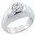 diamond 18k white gold gypsy ring  1