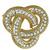 1960s triqueta infinity knot 14k yellow and white gold diamond pin 2