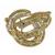 1960s triqueta infinity knot 14k yellow and white gold diamond pin 4