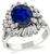 1960s 3.50ct Sapphire 0.70ct Diamond Cocktail Ring