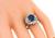 Vintage Cushion Cut Sapphire Baguette and Round Cut Diamond Platinum Cocktail Ring