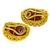 Coral Diamond 18k Yellow Gold Earrings