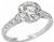 gia cert diamond platinum engagement ring 1