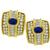 18k yellow gold sapphire diamond earrings 1