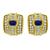 18k yellow gold sapphire diamond earrings 2