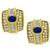 18k yellow gold sapphire diamond earrings 3