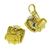 18k yellow gold sapphire diamond earrings 4
