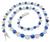 25.00ct Sapphire 22.40ct Diamond Tennis Necklace Photo 2