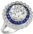 2.58ct old mine diamond 0.80ct sapphire engagement ring photo 1