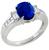 sapphire diamond  platinum engagement ring 1