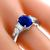 sapphire diamond  platinum engagement ring 2