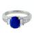 sapphire diamond  platinum engagement ring 3
