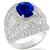 3.80ct Sapphire 2.74ct Diamond Gold Cocktail Ring