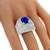 3.80ct Sapphire 2.74ct Diamond Gold Ring | Israel Rose