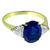 sapphire diamond 18k yellow engagement ring 3