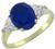 3.06ct sapphire 0.50ct diamond engagement ring photo 3