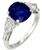 sapphire diamond platinum engagement ring 1