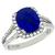 sapphire diamond 18k white gold engagement ring 1