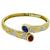 Ruby Sapphire Diamond Gold Bangle Bracelet  | Israel Rose