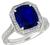 3.75ct ceylon sapphire 2.50ct diamond engagement ring photo 1